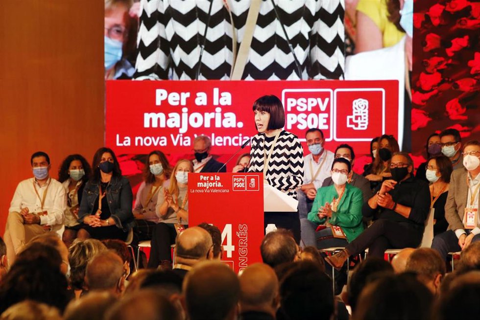 La ministra de Ciencia, Diana Morant, en el XIV Congreso del PSPV en Benidorm