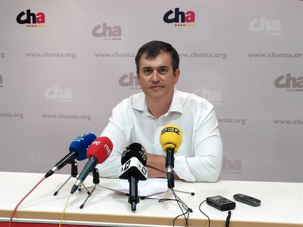 Archivo - El presidente de Chunta Aragonesista, Joaquín Palacín.