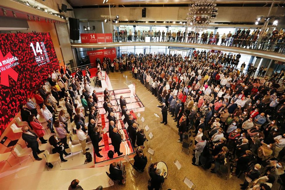 Asistentes a la segunda jornada del XIV Congreso del PSPV-PSOE, a 13 de noviembre de 2021.