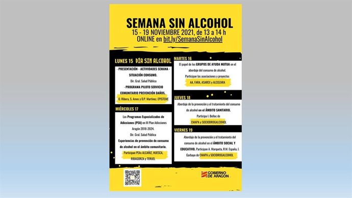 La Dirección General de Salud Pública de Aragón se suma al Día sin Alcohol.