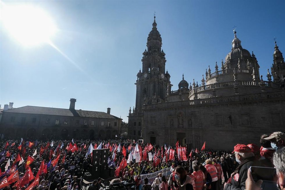 Manifestación en Santiago de Compostela para demandar "más recursos" para Atención Primaria