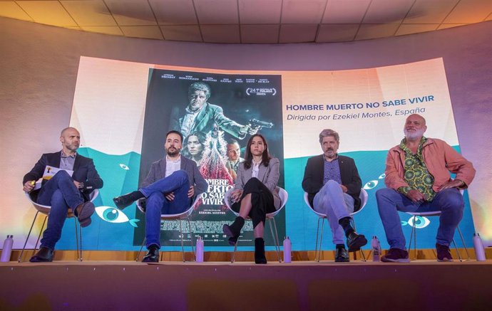 Presentación de una película en el Festival de Cine Iberoamericano de Huelva este domingo.