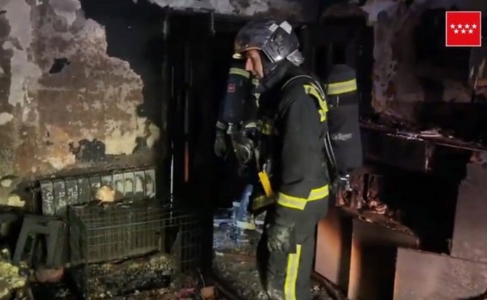 Incendio en una vivienda de Alcalá de Henares