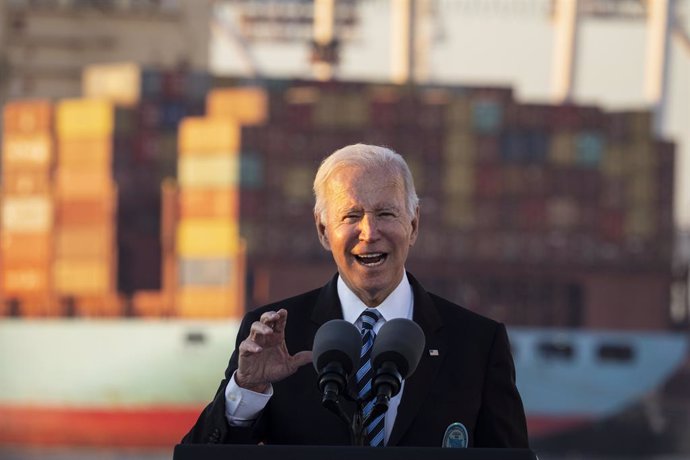 Joe Biden, presidente de Estados Unidos, durante un acto en Baltimore