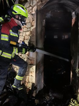 Incendio en un edificio de Formentera