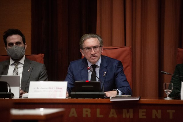 El conseller de Economía y Hacienda de la Generalitat, Jaume Giró, en comisión parlamentaria