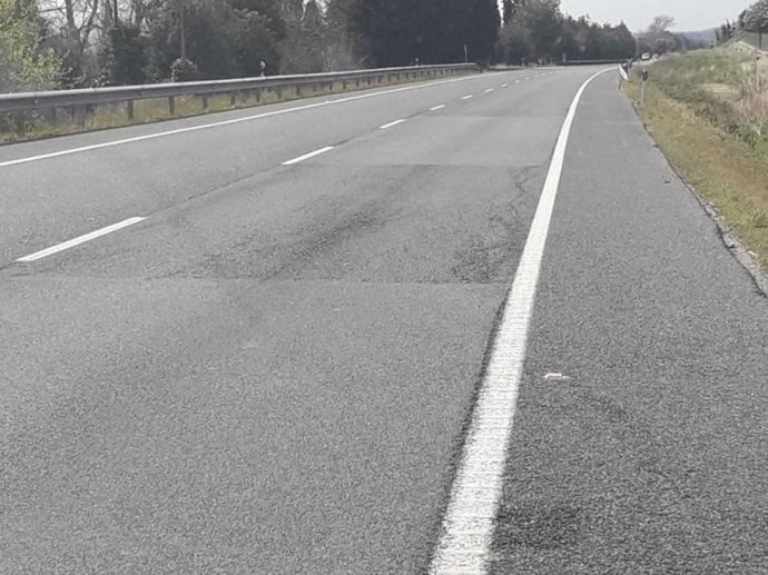 Archivo - Imagen de archivo de un tramo de la carretera Palma-Sa Pobla. 