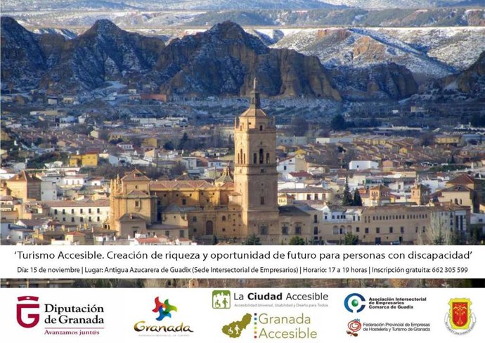 Cartel de las jornadas sobre turismo accesible.