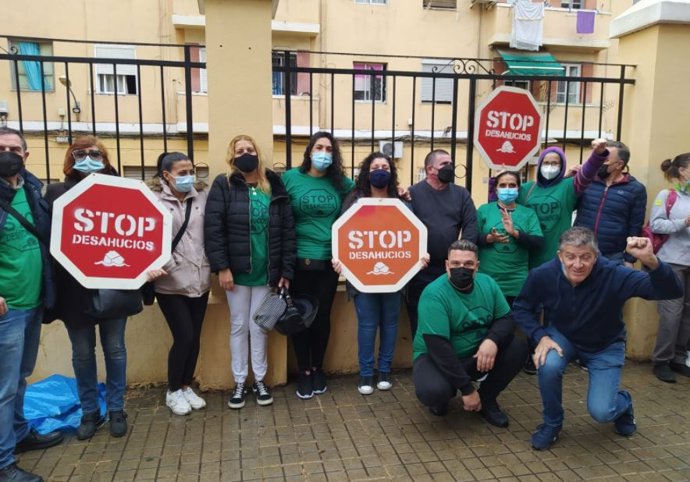 Acción para paralizar el desahucio el pasado viernes.