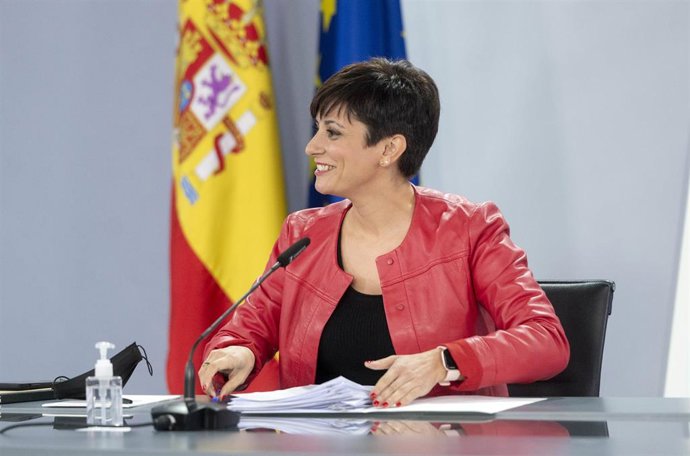 La ministra portavoz, Isabel Rodríguez, interviene en una comparecencia tras la reunión del Consejo de Ministros. Foto de archivo.