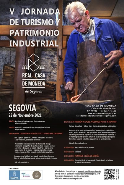La V Jornada de Turismo y Patrimonio Industrial de Segovia homenajeará a  Elías de Andrés, uno de los grandes herreros