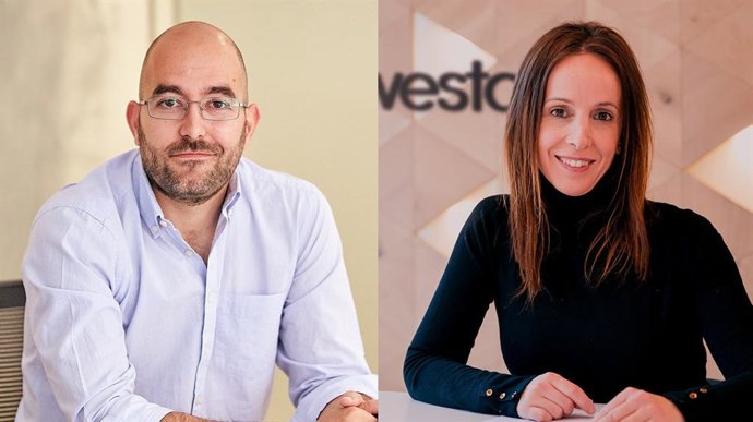 El consejero delegado de Urbanita, Diego Bestard, y la consejera delegada de MyInvestor, Nuria Rocamora.