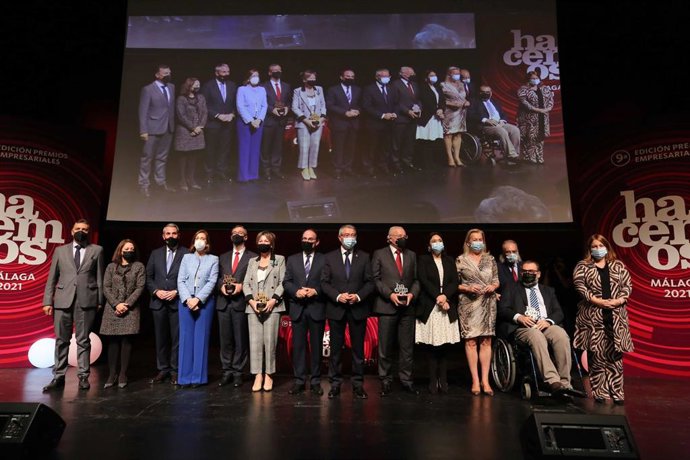 El MIMMA, Claroflex, Unicaja Banco y Hutesa Agroalimentaria reciben los Premios Empresariales Hacemos Málaga 2021