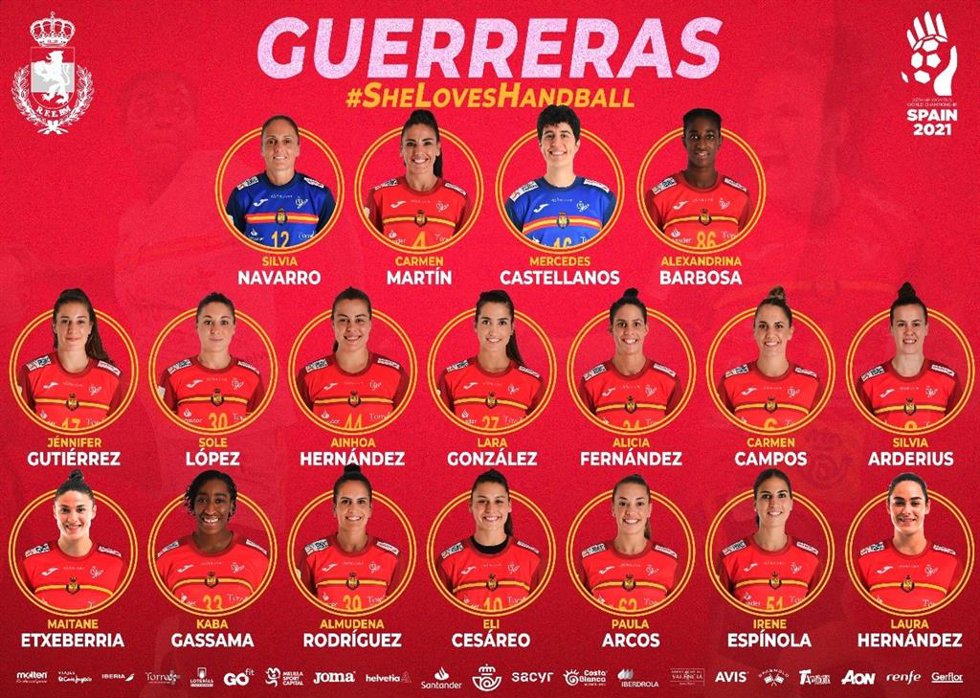 Convocatoria de las 'Guerreras' para el Mundial femenino de balonmano de España