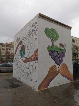 Imagen sobre las jornadas de arte urbano celebradas este fin de semana en el barrio de Camp Redó.