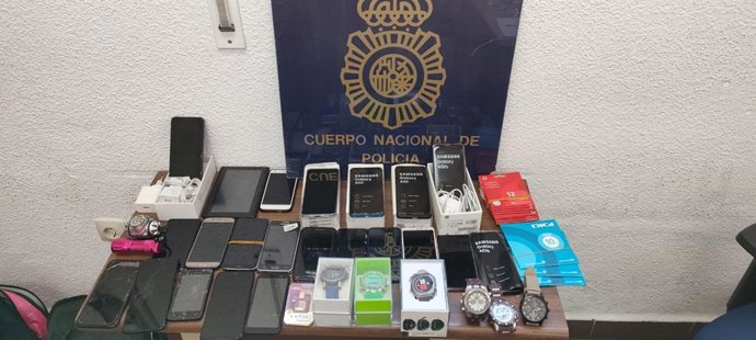 Material intervenido por la Policía Nacional en La Línea de la Concepción.