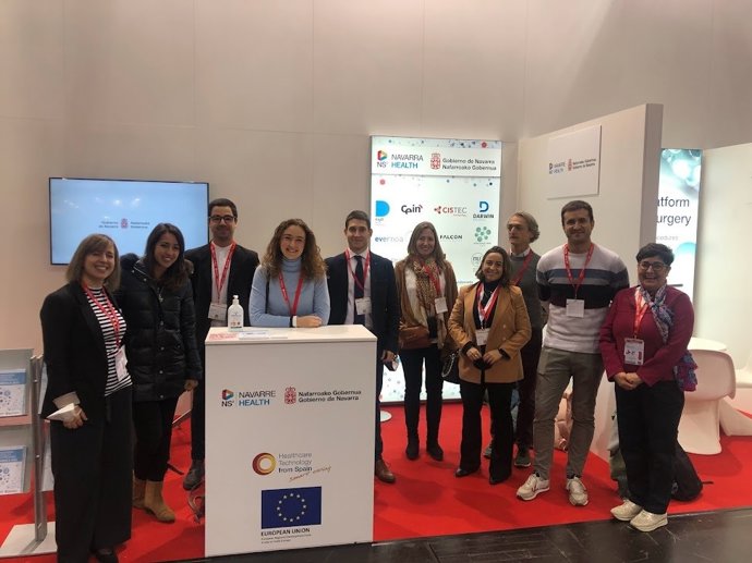 Stand de Navarra con representantes de las empresas que han acudido a la feria