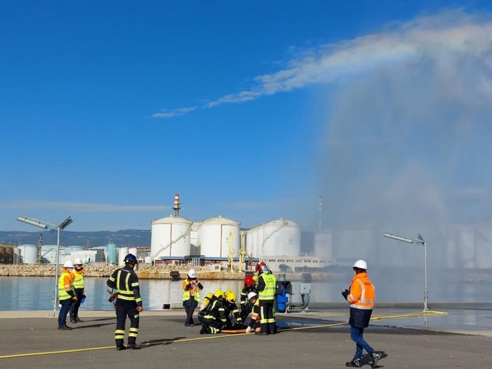 Momento del simulacro.