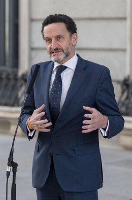 El vicesecretario general de Ciudadanos (Cs), Edmundo Bal, responde a los medios en el Congreso