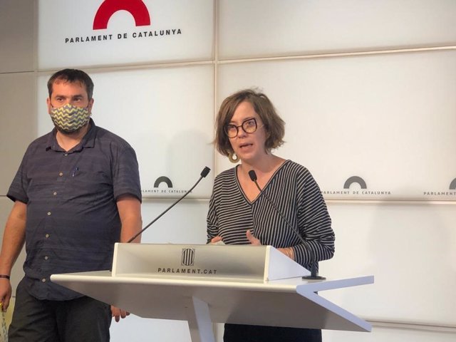 Arxiu - La diputada de la CUP al Parlament Eulàlia Reguant en una roda de premsa a la cambra catalana