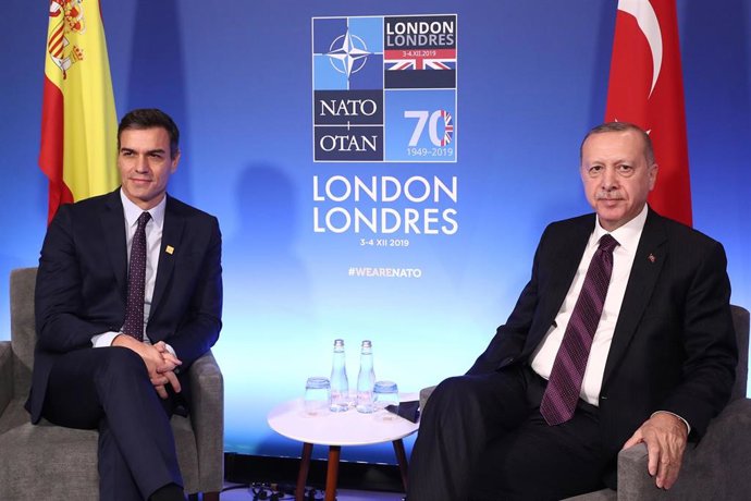 Archivo - El presidente del Gobierno, Pedro Sánchez, se reúne con el presidente de Turquía, Recep Tayyip Erdogan