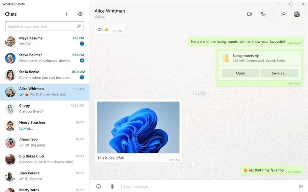 Nueva app de WhatsApp para Windows
