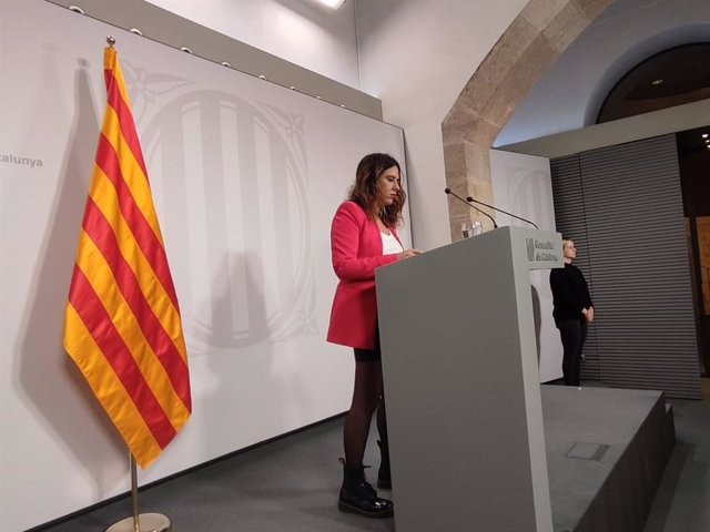 La portaveu del Govern, Patrícia Plaja, en la conferència de premsa posterior al Consell Executiu