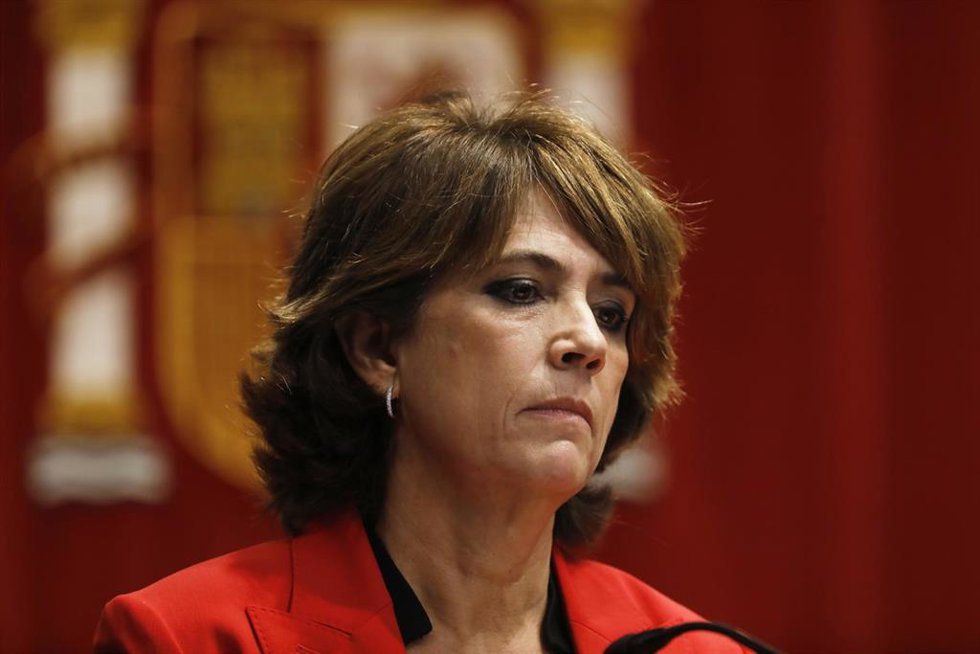 La Fiscal General del Estado, Dolores Delgado, asiste al acto de entrega de los XVI Premios del Observatorio contra la Violencia Doméstica y de Género, en la Sede del Consejo General del Poder Judicial, Madrid (España). El sistema de protección integral