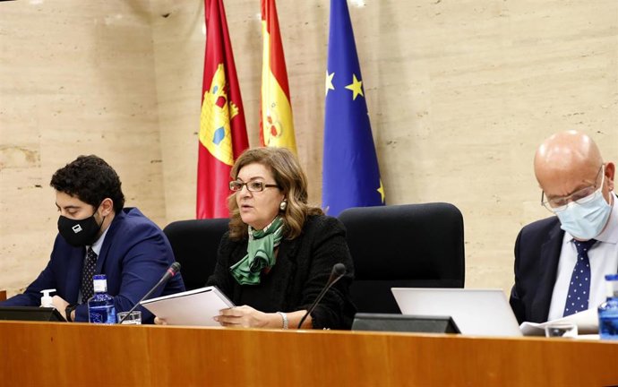 La directora general de Castilla-La Mancha Media (CMM), Carmen Amores, que ha comparecido este martes en la Comisión de Economía y Presupuestos.
