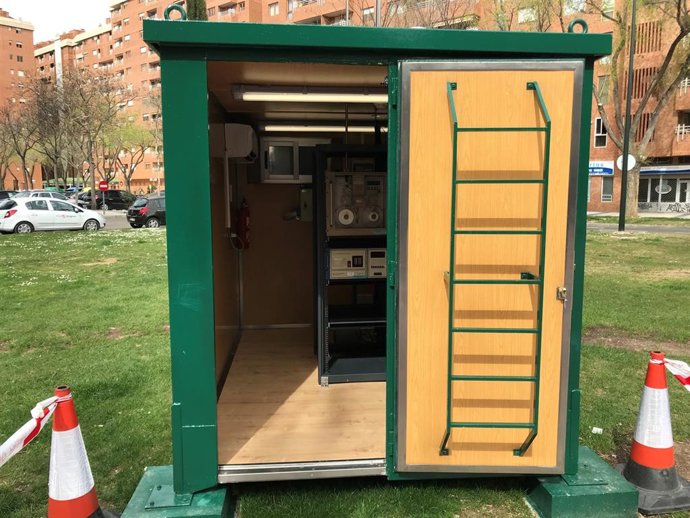 Archivo - Caseta de medición de ozono