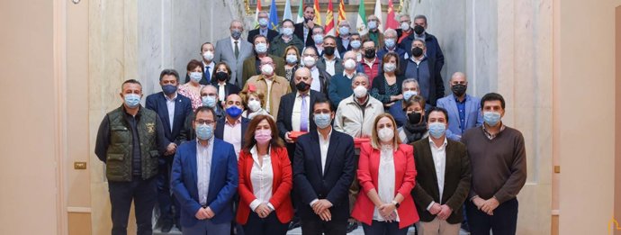 El presidente de la Diputación de Ciudad Real, José Manuel Caballero, en el acto de homenaje a los jubilados de la Institución provincial
