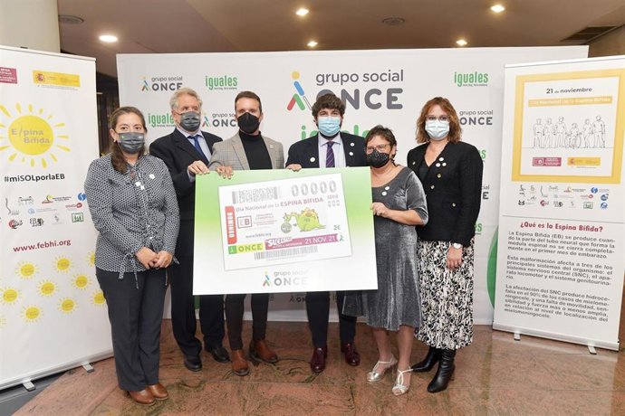 Presentación del cupón de la ONCE del próximo domingo, 21 de noviembre, que estará dedicado al 40 aniversario de la Federación Española de Asociaciones de Espina Bífida e Hidrocefalia