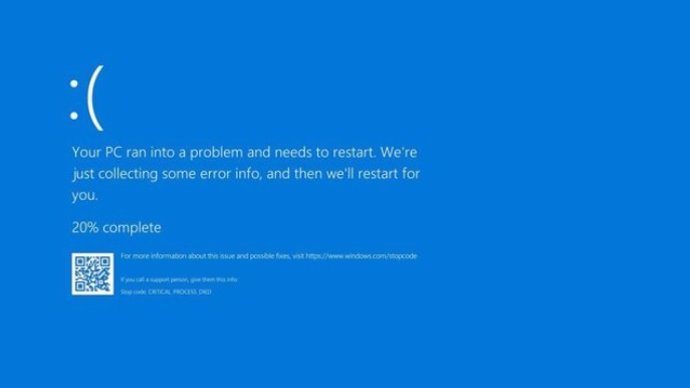 Pantalla azul de la muerte de Windows 10