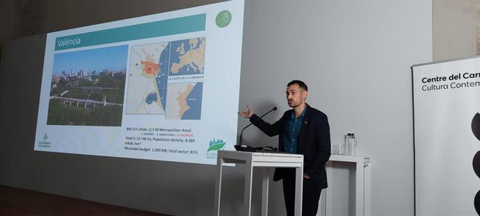 El vicealcalde y concejal de Ecología Urbana, Sergi Campillo, presenta la candidatura de Valncia para ser Capital Verde Europea