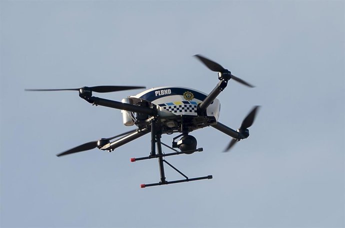 Imagen de un dron policial