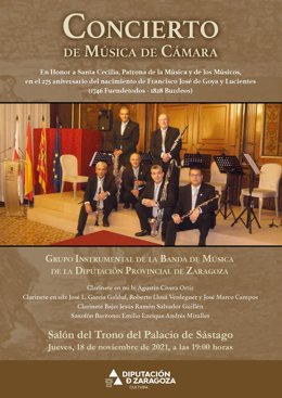 El grupo instrumental de la DPZ actuará el 18 de noviembre con motivo de la celebración de Santa Cecilia