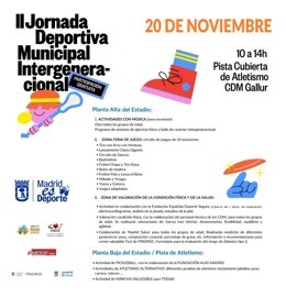 Cartel explicativo de la II Jornada Deportiva Municipal Intergeneracional