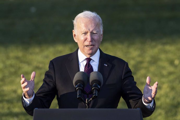 15 November 2021, US, Washington: US President Joe Biden speaks at a ceremony where he signed a major legislative package aimed at modernising the country's infrastructure. Photo: Michael Brochstein/ZUMA Press Wire/dpa