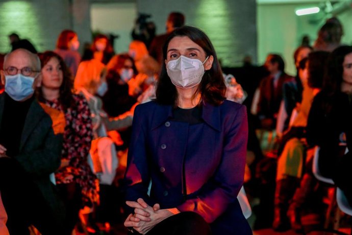 La ministra de Justicia, Pilar Llop, asiste al cierre de la quinta edición de GIRA Mujeres en el Espacio Downtown, a 16 de noviembre de 2021, en Madrid, (España). GIRA Mujeres se trata de un programa de formación y capacitación impulsado por Coca-Cola, 