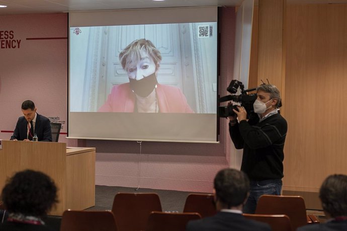 La presidenta del CGAE, Victoria Ortega, en la presentació del I Congrés Europeu sobre Segona Oportunitat