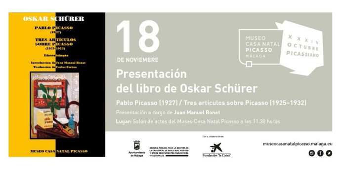 La Casa Natal Picasso en Málaga ofrece coloquio sobre el sobrino del pintor con Xavier Vilató, Pilar Vélez y Tomás Paredes