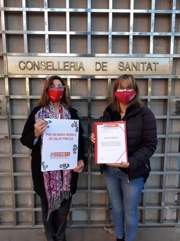 Entrega de la proposta en la Conselleria de Sanitat