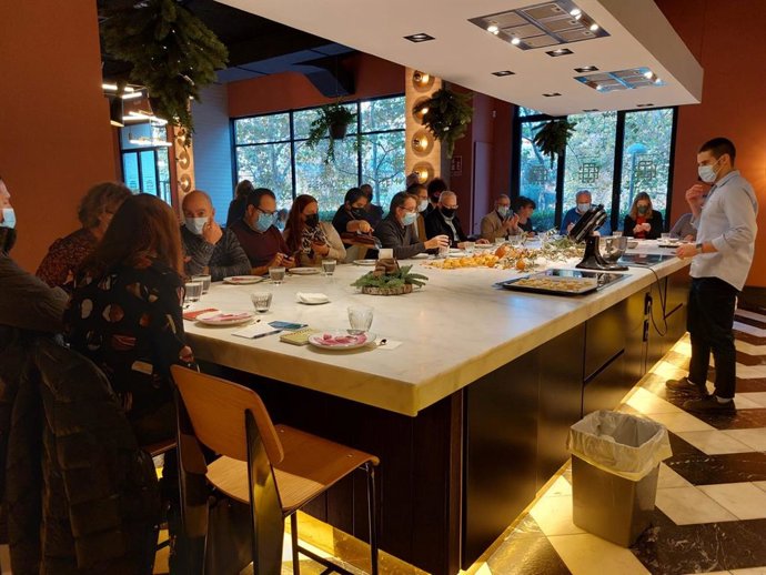 Demostración del pastelero mallorquín Lluís Pérez, en Madrid.