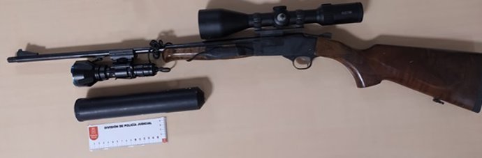 Arma intervenida al denunciado