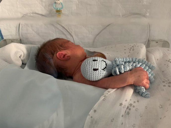 Un bebé recién nacido