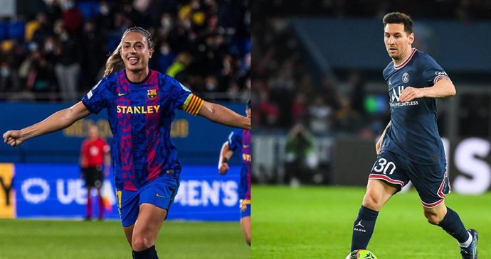 La jugadora del Bara Femení Alexia Putellas y el jugador del PSG Leo Messi ganan el premio GOAL50 2021