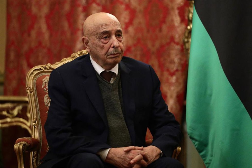 Archivo - El presidente de la Cámara de Representantes de Libia, Aguila Salé