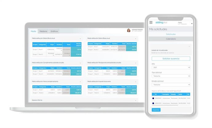 Imagen del administrador del portal de empleado Checkplus Presence.