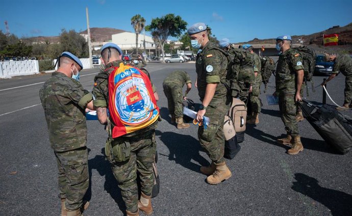 Despedida de la segunda rotación del contingente de la Brigada Líbano XXXVI que se desplaza desde Gran Canaria al Líbano en misión de la ONU