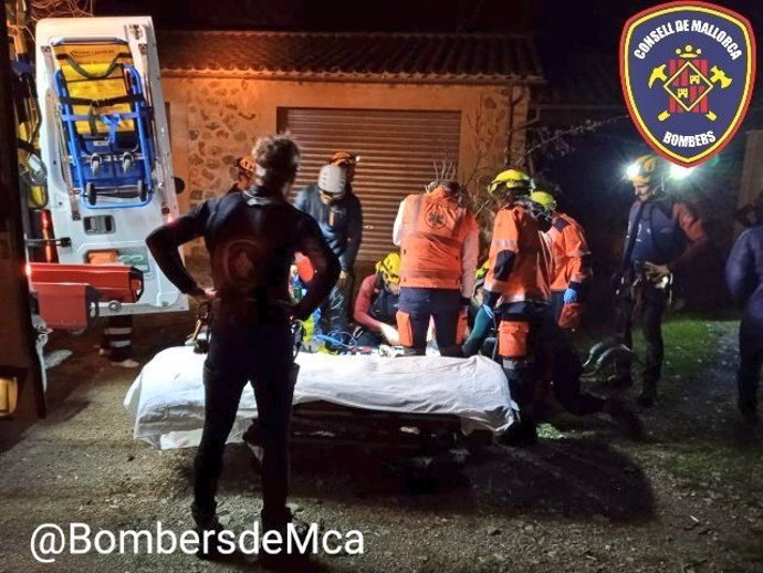 Rescate de Bomberos Mallorca en el torrent d'es Racó.